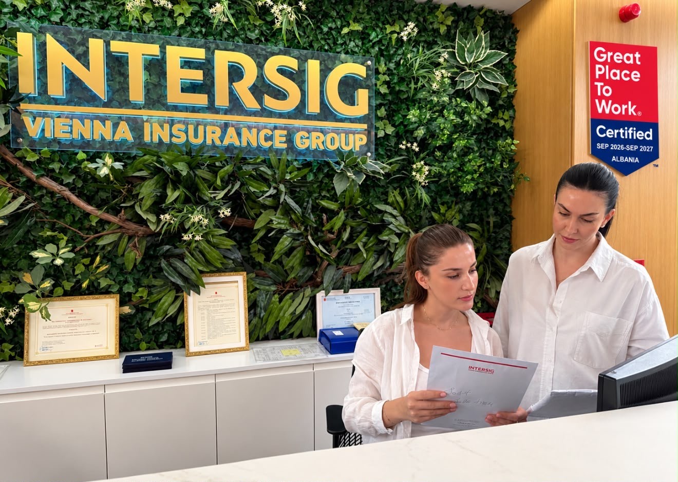 INTERSIG Vienna Insurance Group Ri-çertifikohet si Great Place to Work për periudhën 2026–2027